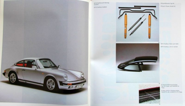 Porsche 911 Exclusive 1986 Carbrochure with pricelist (5993)